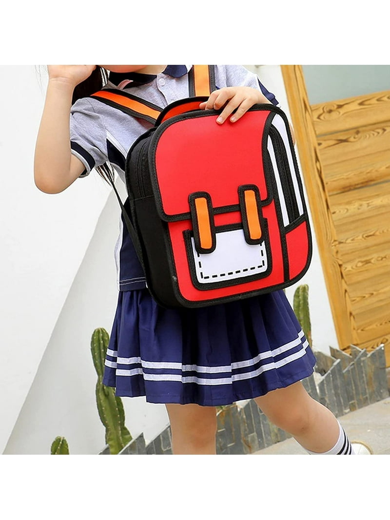 Aobiono 3d Jump Style 2D Drawing Backpack - Novetly Back To School Supplies Kawaii Cartoon Comic Japanese Anime Bag Daypack, Adult Unisex, Size: Large Aobiono 3d Jump Style 2D Drawing Backpack - Novetly Back To School Supplies Kawaii Cartoon Comic Japanese Anime Bag Daypack, Adult Unisex, Size: Large