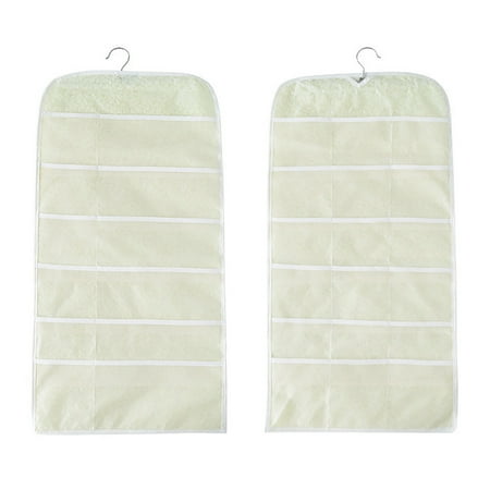 

Virmaxy Discount Non-woven Double-sided Storage Bag Washable Wardrobe Multi-pocket Bra Hanging Bag Door Rear Socks Storage Bag 12+18