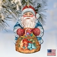 thumbnail image 4 of G.DeBrekht 8117901 18 x 24 in. Gift Bag Santa Wooden Christmas Ornament Set of 2, 4 of 5