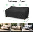 thumbnail image 2 of Waterproof 3-Seater Outdoor Couch Cover, 88Inch Patio Furniture Cover for Sofa, Heavy Duty 600D Polyester & Double-Stitched Seams, Classic Black, 2 of 7