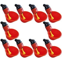 10 Pack Of Automatic Cup Style Poultry Chicken Drinkers
