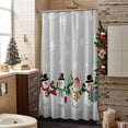 thumbnail image 3 of Cute Snowman Bathroom Shower Curtain Snowflake Winter Gray Christmas Waterproof Washable Shower Curtains for Bathtub Bath Decor with Grommets and Hook 36 X 72 Inch, 3 of 8