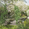 thumbnail image 2 of Outsunny 7FT Garden Arch Trellis, Outdoor Wedding Arbor for Roses, Vines, 2 of 10