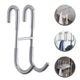 thumbnail image 6 of 2 Pieces Stainless Steel Hook over Shower Door Hangers Heavy Duty The Hooks Bathroom, 6 of 6
