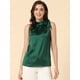 thumbnail image 2 of Blusa elegante Allegra K sin mangas con lazo y cuello de pajarita Verde S, 2 of 6