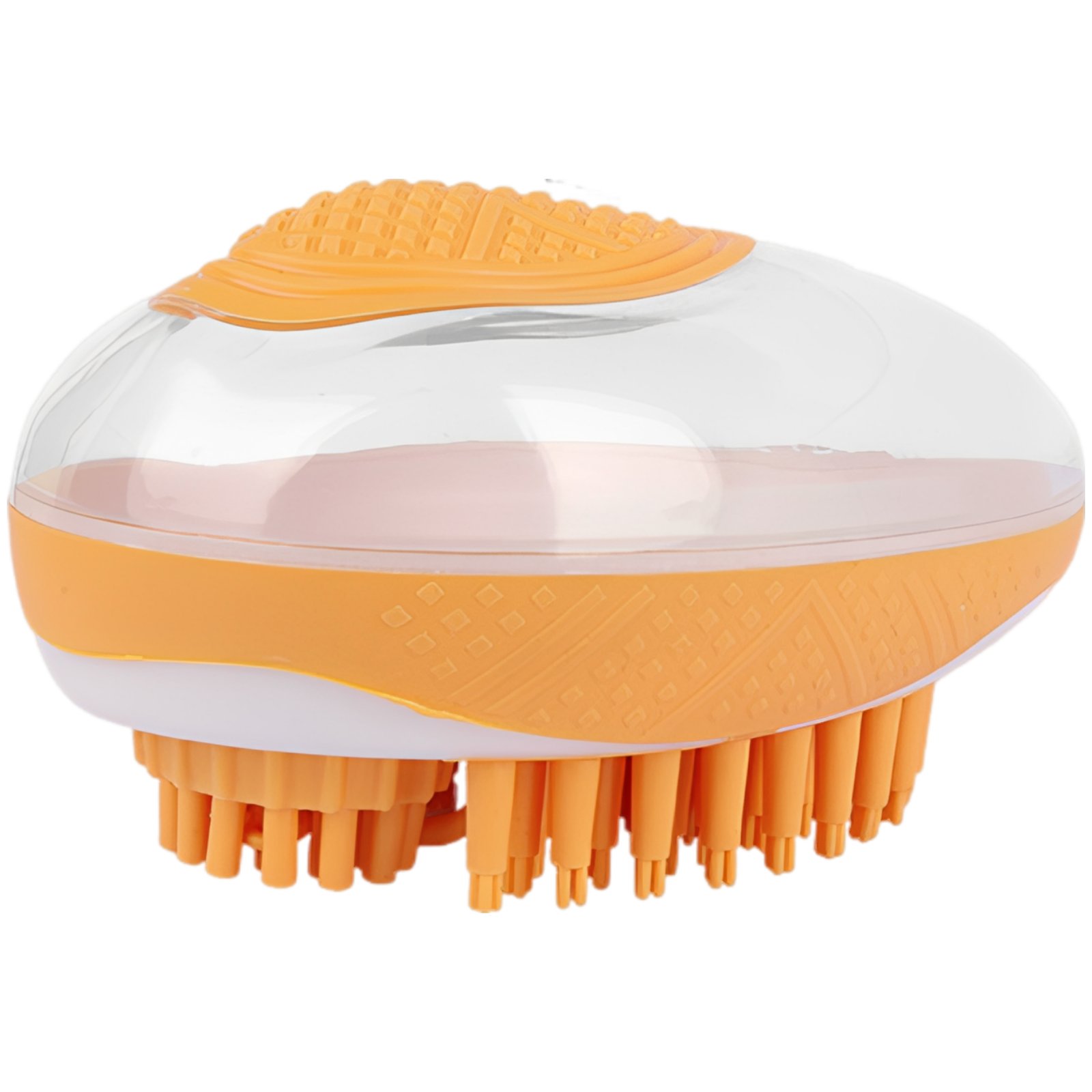 Pet Grooming Bath Brush with Soap Dispenser Cat Hairbrush and Deshedding Brush for Cats 2-in-1 Soothing Massage Scrubbing Comb for Long Short Haired Dogs