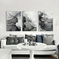 thumbnail image 3 of 3pcs Abstract Silvery Black Grey Marble Posters Canvas Painting Wall Art Print Modern Poster Nordic Wall Pictures Living Room Decor, 3 of 4