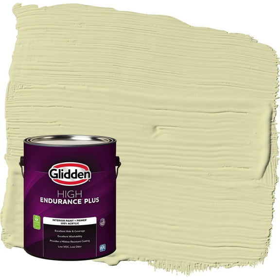 Glidden HEP Misty Moor / Green Flat Interior Paint with Primer, 1 Gallon