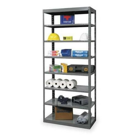Pass Thru Shelf - HALLOWELL DT5713-18HG Pass Thru Shelving, 87InH, 48InW, 18InD