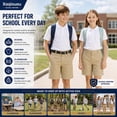 thumbnail image 5 of Xaqiouau Boys Girls Uniform Shorts Summer School Flat Front Knee Length Chino Dress Shorts Wrinkle Resistant with Pockets for Kids Teens, 5 of 8