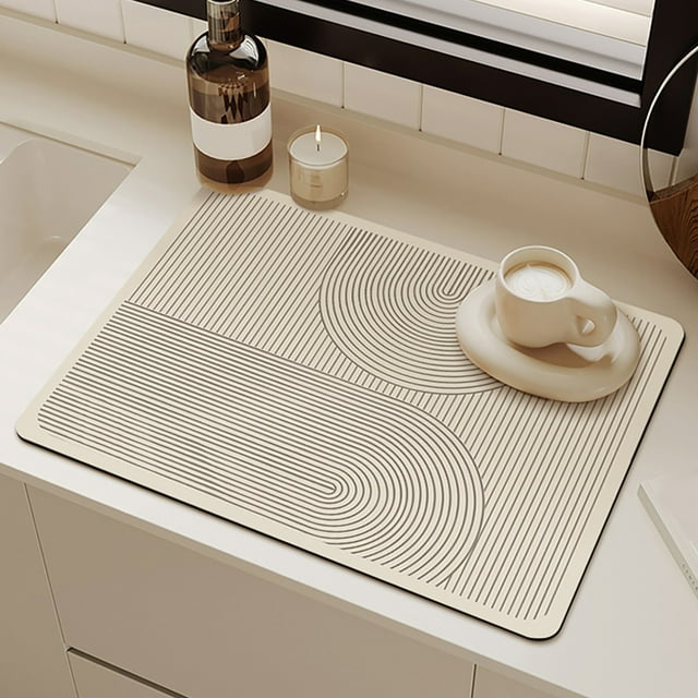 BBQ Mat & Fire Mat for Safe Grilling | Minimalist Kitchen Mat with Diatomaceous Mud Tabletop Insulation | Ashtray & Washable Table Mat