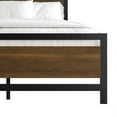 thumbnail image 5 of Castle Place Metal Platform Bed, King Size, Simple Design, Brown, 5 of 7