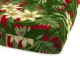 thumbnail image 5 of Jordan Manufacturing 72" x 22" Acadia Bordeaux Red Tropical Rectangular Outdoor Chaise Lounge Cushion with Ties and Hanger Loop, 5 of 14