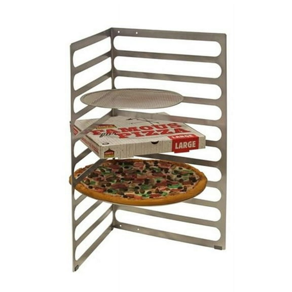 Prairie View TPZ2010 10 Pan Wall Mount Table Top Pizza Rack - 33.88 x 20.75 x 14.75 in.