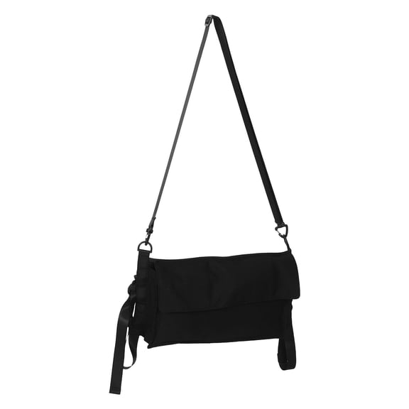 POPETPOP Yoga Mat Tote Bag Black Durable Canvas with Multipurpose Pockets