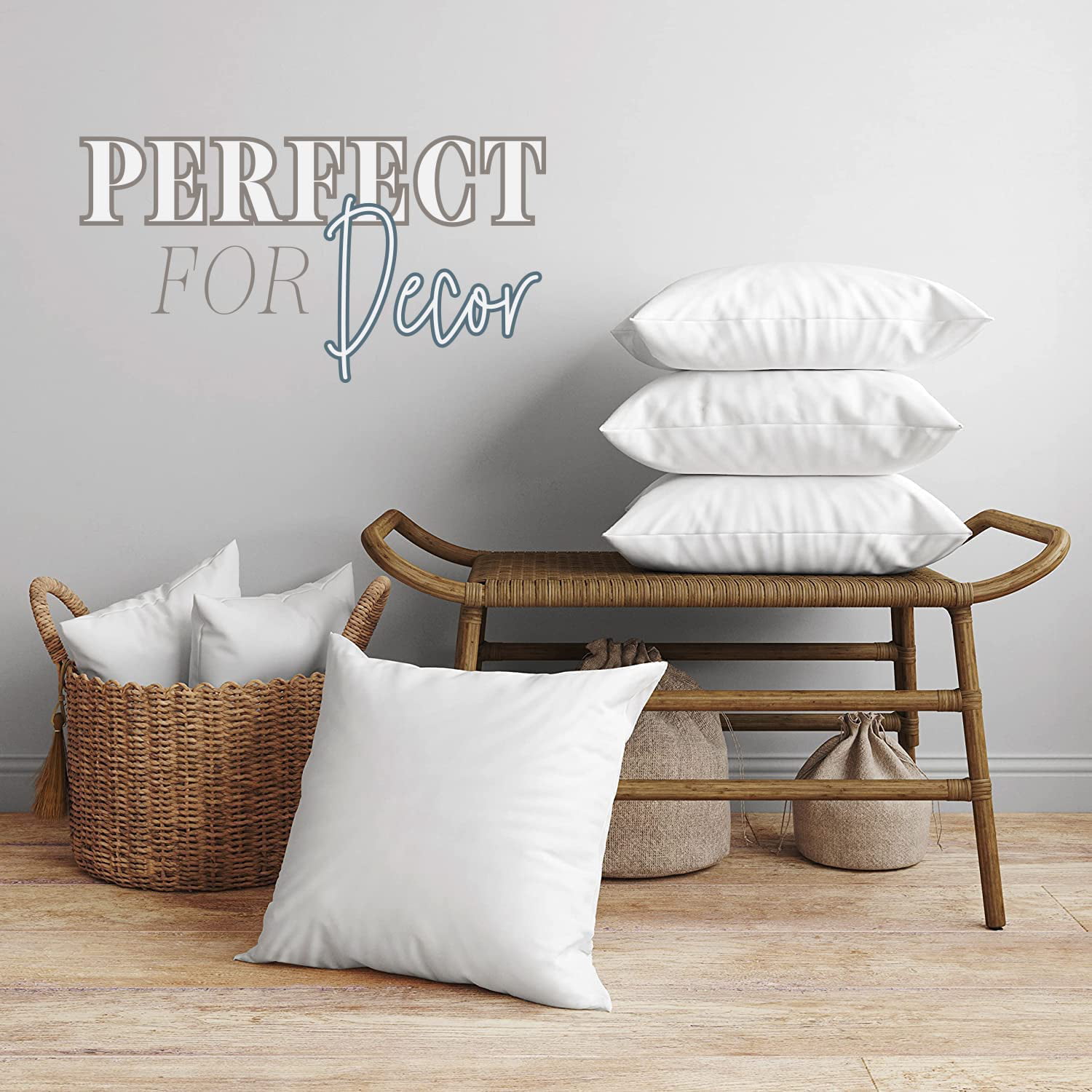 Elegant Comfort 18 x 18 Throw Pillow Inserts - 6-PACK Pillow