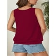 thumbnail image 3 of Womens V Neck Casual Tank Tops Fit Sleeveless Summer Tops Shirts Blouses, 3 of 5