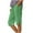 Green, variant on Ltctricy Bermuda Shorts for Women Striped Elastic Waist Straight Leg Side Split Knee Length Shorts Casual Loose Summer Shorts