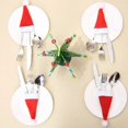 thumbnail image 5 of Decoración navideña 2024, bolsa para vajilla navideña, soporte para sombrero navideño, tenedor, cuchillo, bolsa para cubiertos, adorno decorativo, 5 of 5