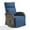 Blue, variant on Bellefurn Outdoor Swivel Recliner Chairs,Patio Wicker Recliner Chairs Outdoor Lounge Chairs with Thickness Cushions,Adjustable Angle,Reclining Lounge Chair for Outdoor,Fire Pit,Pool,Garden