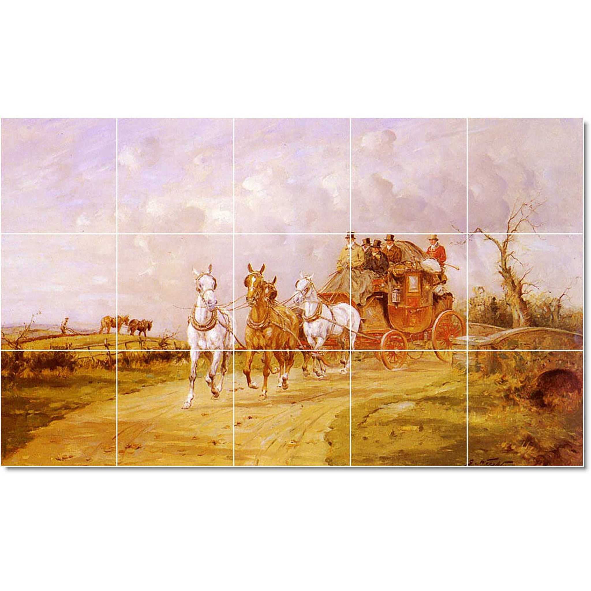 Ceramic Tile Wright Horse Tile Mural Commercial Design. 30