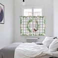 thumbnail image 3 of Spring Botanical Kitchen Curtains Window Panels, Garden Birds Floral Leaves Gray Plaid Insulated Window Treatment Curtain, Grommet Curtains for Bedroom/Living Room/Bathroom, 2 Piece 52"Wx63"L, 3 of 8