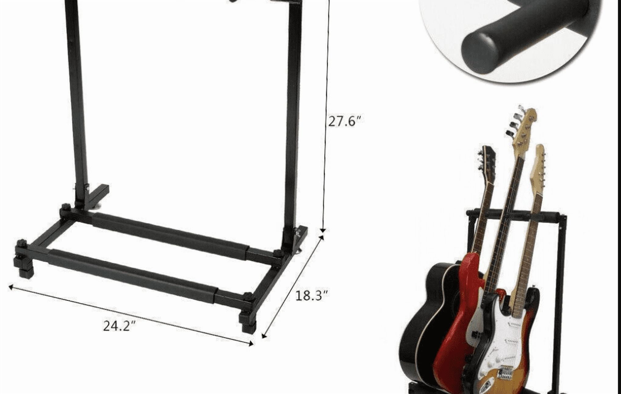 FASCK 3  Multiple Guitar Stand, Display Rack Guitars & Ukulele & Bass & Banjo Holder for Band, Studio, Home