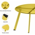 thumbnail image 6 of Patio Round Coffee Table, 27.6” Weather Resistant Heavy Duty Outdoor Metal Patio Side End Table with Square Foot for Outside Deck, Porch, Garden, Yellow, 6 of 7