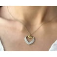 thumbnail image 2 of 1Ct Round Cut Lab Created Diamond Cluster Heart Women's Pendant 14K Yellow Gold Plated 18" Silver, 2 of 4