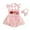 Pink, variant on WOYY Newborn Girls Summer Watermelon Embroidery Smocked Mesh Romper & Headband Outfits