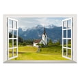 thumbnail image 3 of Adhesivos de pared de PVC para ventana falsa, paisaje panorámico, 60 x 90 cm, 3 of 3