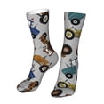 thumbnail image 6 of KLL Color Tractor Print Womens Crew Socks Athletic Middle Tube Long Socks Novelty Socks Gifts For Men, 6 of 7