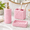 Unique, variant on Novel 3-Piece Ceramic Bathroom Accessories Set with Pink Bow Design