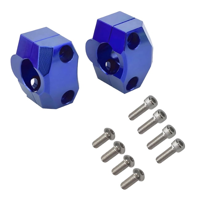 Mango del manillar del manillar de la motocicleta, accesorios de motocicletas, adaptador, abrazadera de montaje de aleación de aluminio para ATV de azul