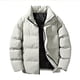 thumbnail image 2 of Puntoco Chaqueta De Invierno Informal De Color Liso Con Cuello Vuelto Y Bolsillos Con Cremallera Y Manga Larga Para Hombre, 2 of 8