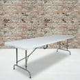 thumbnail image 3 of Flash Furniture Kathryn 8' Rectangular Adjustable Plastic Folding Event Table with Handle, White, 3 of 9