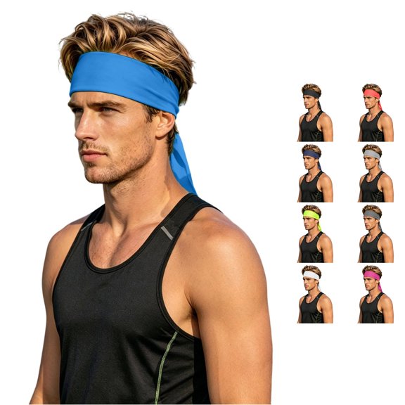 UJNDER Stretchy Wicking Performance Headband for Workout Training Sports Fitness Running Gym Activities Workout Headbands for Women,Blue,One Size