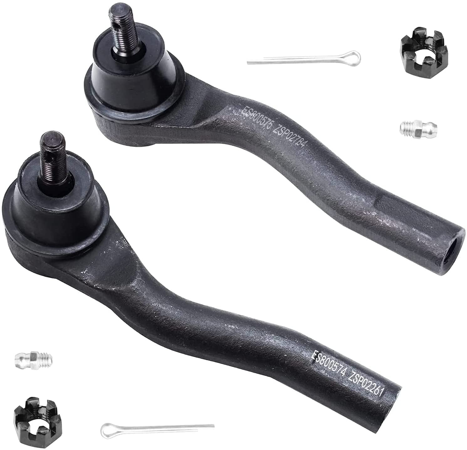 Detroit Axle - Front End 10pc Suspension Kit for 2007-2012 Nissan Sentra, 2 Lower Control Arms w/Ball Joints Inner Outer 4 Tie Rods 2 Boots 2 Sway Bars Replacement 2008 2009 2010 2011 Sentra