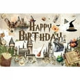 thumbnail image 5 of Magic Castle School Birthday Party Decor Background Magician Halloween Kids Baby Shower Party Supplies Banner Photo Props, 5 of 7