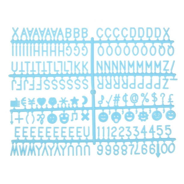 Uxcell Felt Letter Board Letters Numbers Symbols 3/4 Inch Blue Alphabet