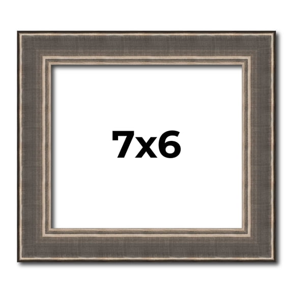 7x6 Frame Silver Real Wood Picture Frame Width 1.25 Inches | Interior Frame Depth 0.5 Inches |