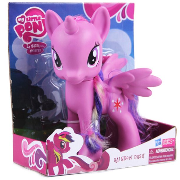 Hasbro My Little Pony Action Figures Anime Rainbow Dash Fluttershy Kawaii Macaron Model Collection Hobby Kids Toy Birthday GiftsAbout 22 CM Gong Bohan LED