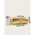 thumbnail image 4 of REMANLAND Woven Leather Rectangle Clutch Bag, Evening Handbag with Detachable Chain Strap for Wedding Party Prom, 4 of 6