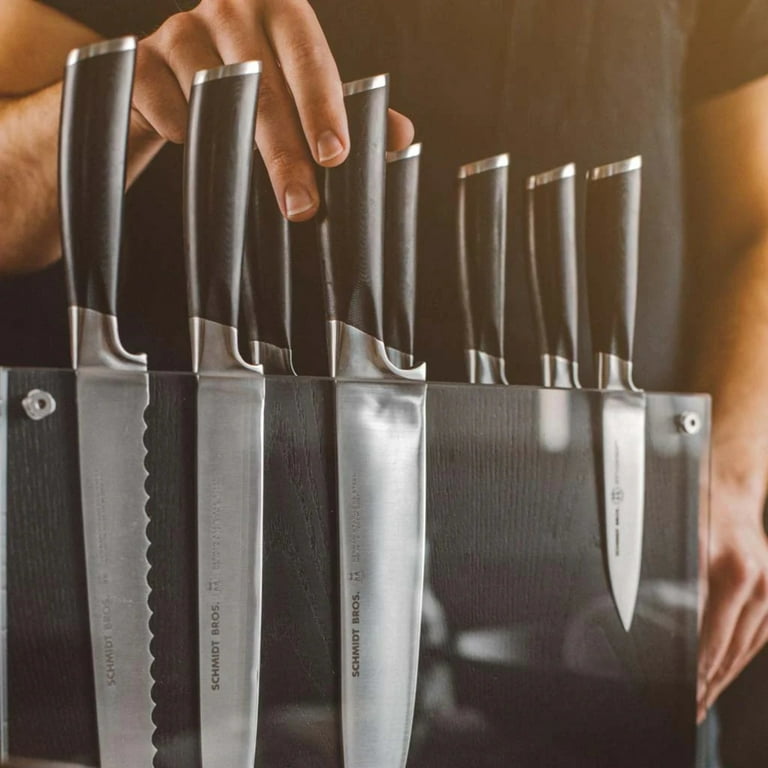 Schmidt Brothers™ Cutlery Black Downtown Magnetic Knife Block 