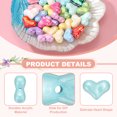 thumbnail image 3 of Uxcell 40 Pcs Focal Beads Acrylic Heart Beads Jewelry Making Charm Lake Blue, 3 of 7