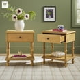 thumbnail image 6 of Vivienne Walker Edison Easy Assembly Solid Wood Spindle 1-Drawer Nightstand, Set of 2 - Natural, 6 of 12