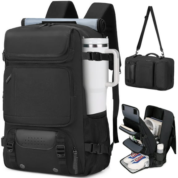 Carry on Travel Backpack for Men Airline Approved Convertible Nylon Duffle Backpack Luggage Bag