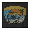 thumbnail image 3 of 9 Crowns Tees Beach, Please Funny Vintage Look Tee Shirt (Juniors Black, XS), 3 of 3