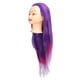 thumbnail image 1 of Cabeza de maniquí de pelo, cabeza de maniquí de pelo, cabeza de muñeca de pelo morado, modelo de entrenamiento de peinado, ingeniería de precisión, 1 of 12