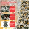 thumbnail image 6 of Topbuy 7 FT Pre-lit Artificial Christmas Tree, Snow-flocked Xmas Tree with Tiered Structure, 420 Warm White LED Lights, 6 of 10